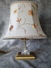 Nachtmann Crystal Brass Table Lamp Floral Design