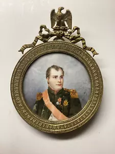 Jean Guy Early 19th Century Miniature Oil Painting Napoleon Bonaparte - Picture 1 of 13