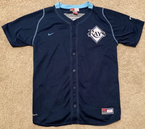 Tampa Bay Rays Longoria Jersey Youth XL  Blue Nike MLB Baseball #3 Cover