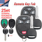 2 Car Key + Keyless Remote  Fob for Chevrolet Captiva Sport 2012 2013 2014 2015