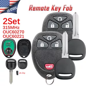 2 Car Key + Keyless Remote Fob for Chevrolet Captiva Sport 2012 2013 2014 2015 - Foto 1 di 11