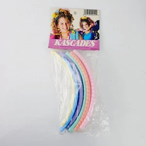 Vintage 1980er Kascades Pastell Bananen Haarspangen, 5er Pack, neu mit Etikett, Original - Bild 1 von 5
