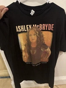 Ashley McBride This Town Talks Concert Tour Short Sleeve Shirt Size XL Black - Picture 1 of 6
