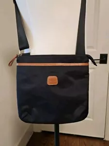 Bandolera/bolso de hombro Bric's Milano negro con ribete de cuero de nailon - Imagen 1 de 12