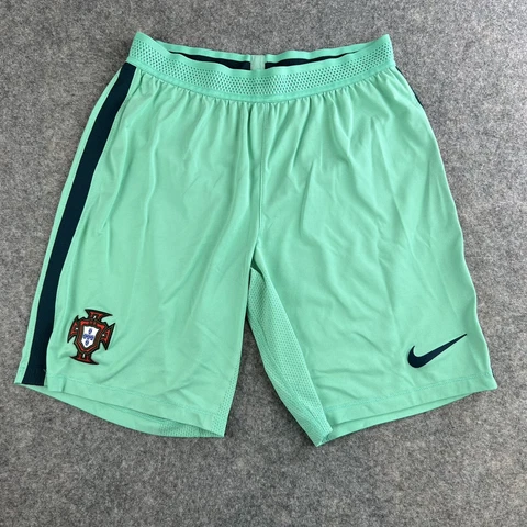 Nike Mens Portugal Away Vaporknit 9” Shorts Sz Medium Green 2016/2017 Soccer Cover