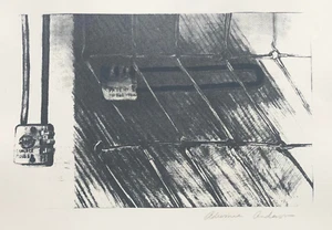 Litografia industriale Adrienne Anderson anni 80 - Foto 1 di 2