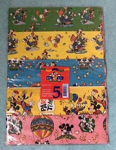 Vintage Retro 1996 Disney Gift Wrapping Paper 50cm x 70cm 5 sheets