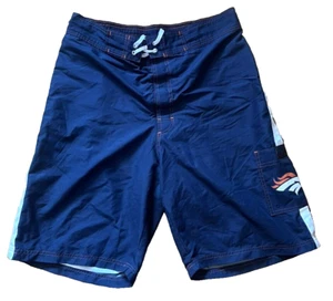 NFL Team Apparel Denver Broncos Mens Swim Board Trunks XL Mesh Lined - Picture 1 of 12