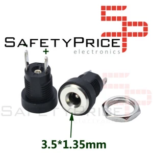 5x Conector corriente DC-022B Jack Power HEMBRA 3,5x1,3mm Panel chasis tuerca - Imagen 1 de 1