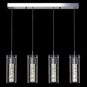 SELECT YOUR PARTS ONLY Artika Essence 27-Watt 4 Light Chrome Modern LED Pendant - Picture 1 of 6