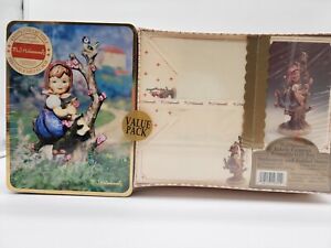 New MJ Hummel Stationery Bonus Gift Set In Fabric Covered Gift Box Vintage 
