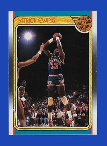 1988-89 Fleer Set-Break #130 Patrick Ewing AS - **SCRATCHED CARD** - Picture 1 of 3