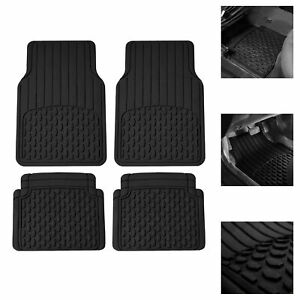 Car Rubber Floor Mats For  Protection Semi Cusom Fit Black