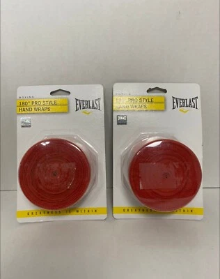 Everlast 180" Professional- Style Hand Wraps - Red 1 Pair - Image 1 of 3