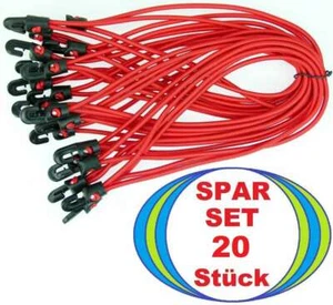20x Zelt Planen Banner Spanner 25 cm ROT Gummi Planenspanner Spannfix Spanngummi - Picture 1 of 7