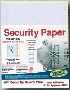 Security Paper, Blue/Canary 21-lb 2-Part Carbonless, 8.5"x 11"-500 Shts/250 SETS - Picture 1 of 1