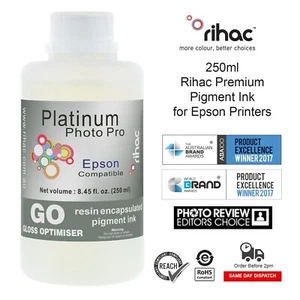 Rihac 250ml Gloss Optimiser Pigment Ink for Epson Stylus Photo R2000 159 T1590 - Picture 1 of 2