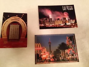 Lot of 3 vintage Postcards Las Vegas, Horseshoe, Riviera, The Strip Unused . - Picture 1 of 5