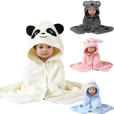 Hooded Baby Towels Absorbent Cartoon Bath Towels Soft Baby Stuff Towel Blanket - image 1 of 4