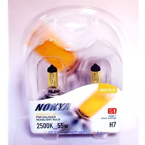 Nokya Hyper Yellow H7 Headlight Fog Light Bulb 2500K Stage 1 - Picture 1 of 1