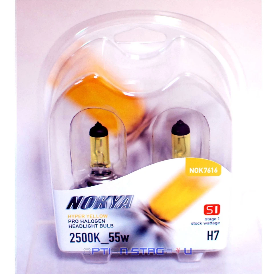 Nokya Hyper Yellow H7 Headlight Fog Light Bulb 2500K Stage 1 - Image 1 of 1