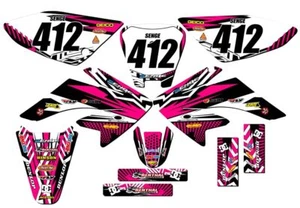 2004-2013 CRF 70 MAYHEM Pink Senge Graphics Kit Compatible with Honda - Picture 1 of 10