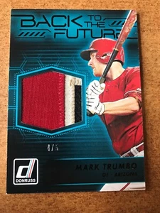 Donruss Back to the Future Materials 2017 parche enfermo usado por juego 4/5 Mark Trumbo - Imagen 1 de 2