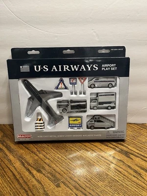 Rare Daron/Realtoy US Airways Retired Livery Airport Playset 757 Plane  - Image 1 of 4
