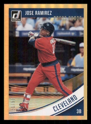 2018 Donruss Gold Press Proof #173 Jose Ramirez /99 - Image 1 of 2