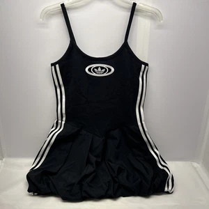 adidas Originals Campus 2000 Balloon Dress Black White Stripe Side Zip SZ M NEW - Picture 1 of 8