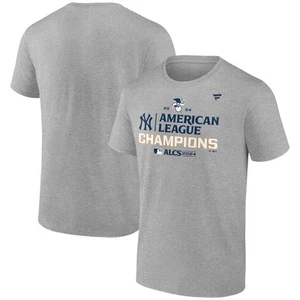 Men's Fanatics Heather Gray New York Yankees 2024 American League Champions - Picture 1 of 4