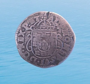 PORTUGAL 100 REIS TOSTÃO 1656-1667 SILVER AFONSO VI KM 76 #4606# - Picture 1 of 2