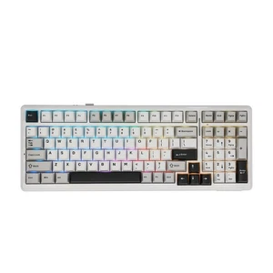 AULA F99 Wireless Mechanical RGB Keyboard 3 In 1 Swappable Black/Grey/White - Picture 1 of 3