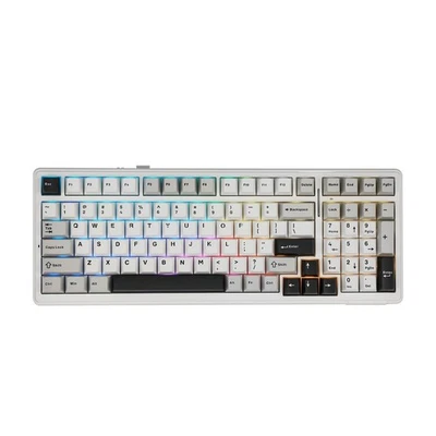 AULA F99 Wireless Mechanical RGB Keyboard 3 In 1 Swappable Black/Grey/White - Image 1 of 3