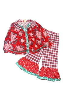 Matilda Jane Girls Christmas Plaid Pajama Pants Size 4 Christmas Morning Holiday - Picture 1 of 7