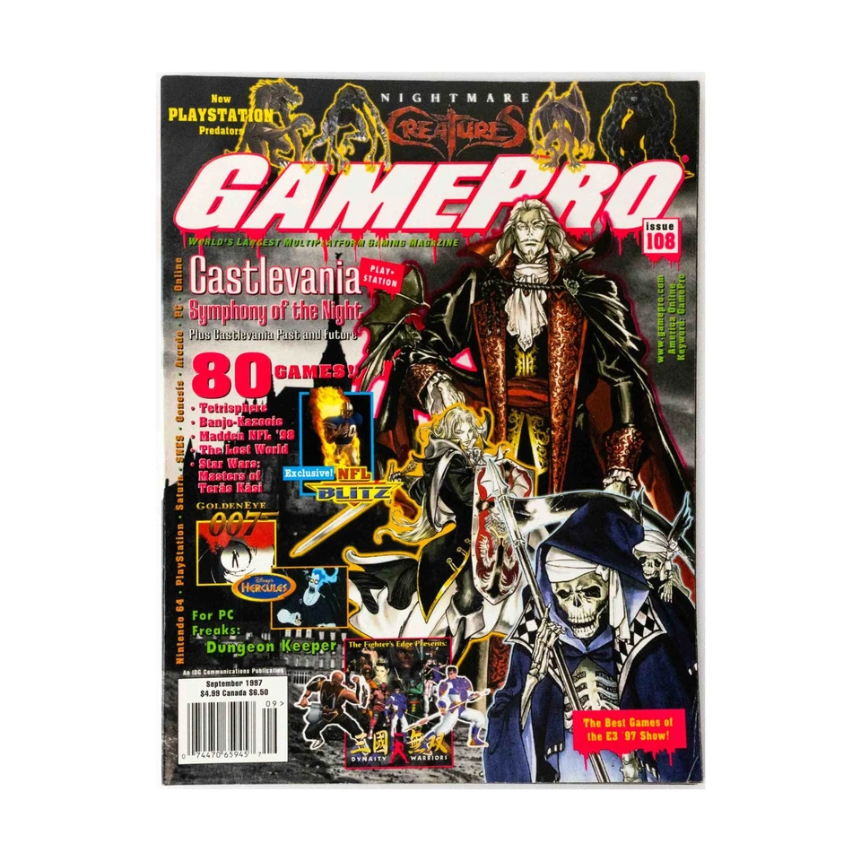 GamePro Pu GamePro  1997 September "Castlevania, Goldeneye 007, Best  Mag Fair+ - Image 1 of 1
