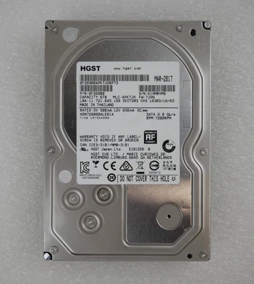 HGST HDN726060ALE614 6TB 7.2K 6Gbps SATA 3.5" Internal Hard Drive HDD - Image 1 of 4