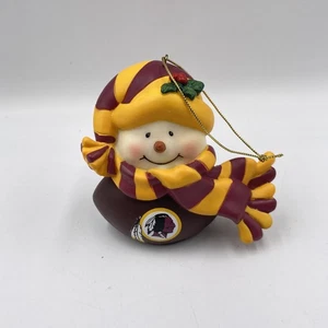 NFL Washington Redskins Snowman Ornament Hanging Resin Multicolor Small Striped - Picture 1 of 5