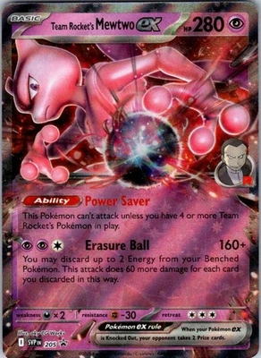 Team Rocket's Mewtwo ex Promo SV: Scarlet & Violet Promo Cards 205 NM - Image 1 of 2