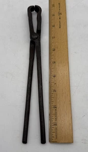 Vintage Schmied Hufschmied Typ Werkzeug Zange Zange 9" kostenloser Versand - Bild 1 von 3