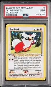 Pokemon 1° Edizione Delibird 05/64 PSA 9 Mint Neo Revelation Holo Raro! Vintage - Foto 1 di 2