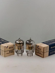 Pair Western Electric 407A NOS NIB 100/100% Black Plates D Get Serious Tube B121 - Picture 1 of 4