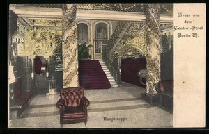 Berlin, Ansichtskarte, Central-Hotel, Haupttreppe 1904 - Picture 1 of 2