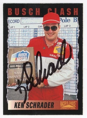 Ken Schrader-Signed 1995 Pinnacle Racer’s Choice #97 Trading Card - Image 1 of 2