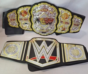 WWE kids belt lot AEW Belt World Heavy Weight Championship 2014 Toy Wrestling - Picture 1 of 7
