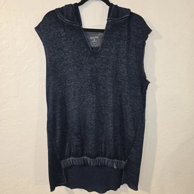 Vestido deportivo con capucha ligero azul medio sin mangas Calvin Klein Performance para mujer Foto 1 de 4