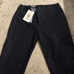 Cider Small Denim Capris New With Tags Dark Blue With Pockets - Picture 1 of 6