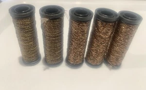 Lot of 5 Metallic Thread 10m Krenik Golds No Color #’s; Believed To Be #12  1/16 - Picture 1 of 1