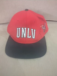 Vintage UNLV Rebels The Natural Hat Fitted Nevada Las Vegas Red Starter Wool  - Picture 1 of 9