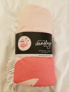 Densley & Co. Round Beach Towel 60" Diameter Pink Flamingo - Picture 1 of 2